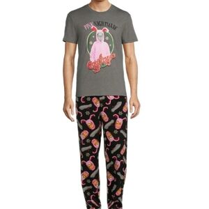 A CHRISTMAS STORY MEN'S 2 PIECE SLEEP SET RALPHIE'S PINK NIGHTMARE